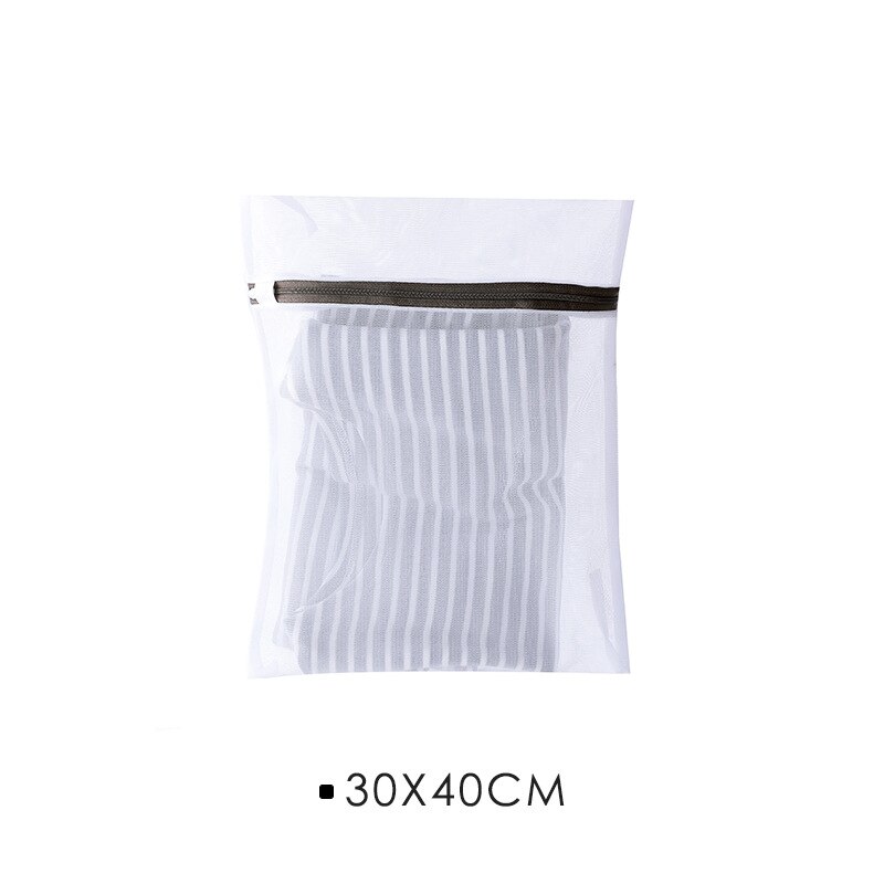Waszak Beschermende Tas Fijne Mesh Combinatie Set Huishouden Wasserij Ondergoed Bra Wasmachine Netje En Netto Zak E25: 30x40cm