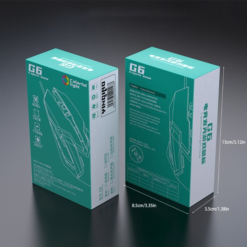 Mechanical armor shape D is cool, a generation of mouse ID G6 wired USB luminous mouse