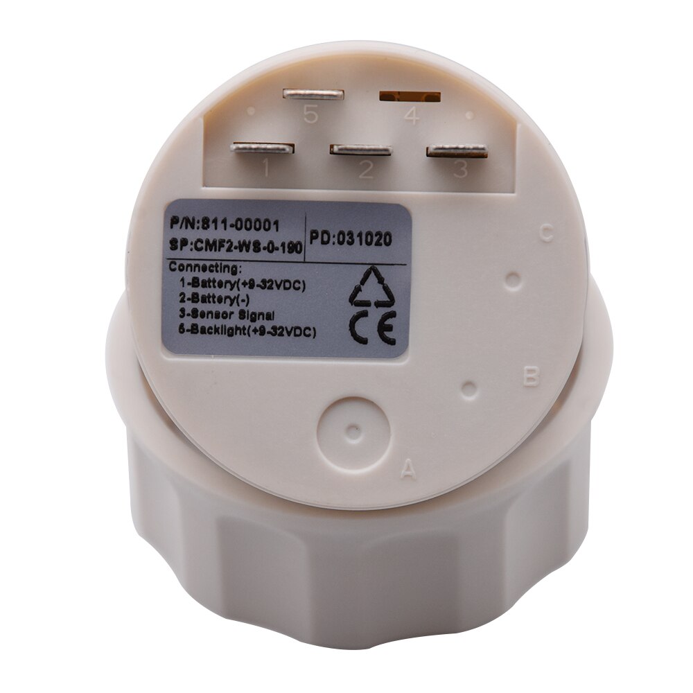 52mm brændstofniveaumåler 9 ~ 32v bilbåd marine brændstofmåler e -1/2-f 0 ~ 190 ohm brændstofmåler 240 ~ 33 ohm med rød baggrundsbelysning