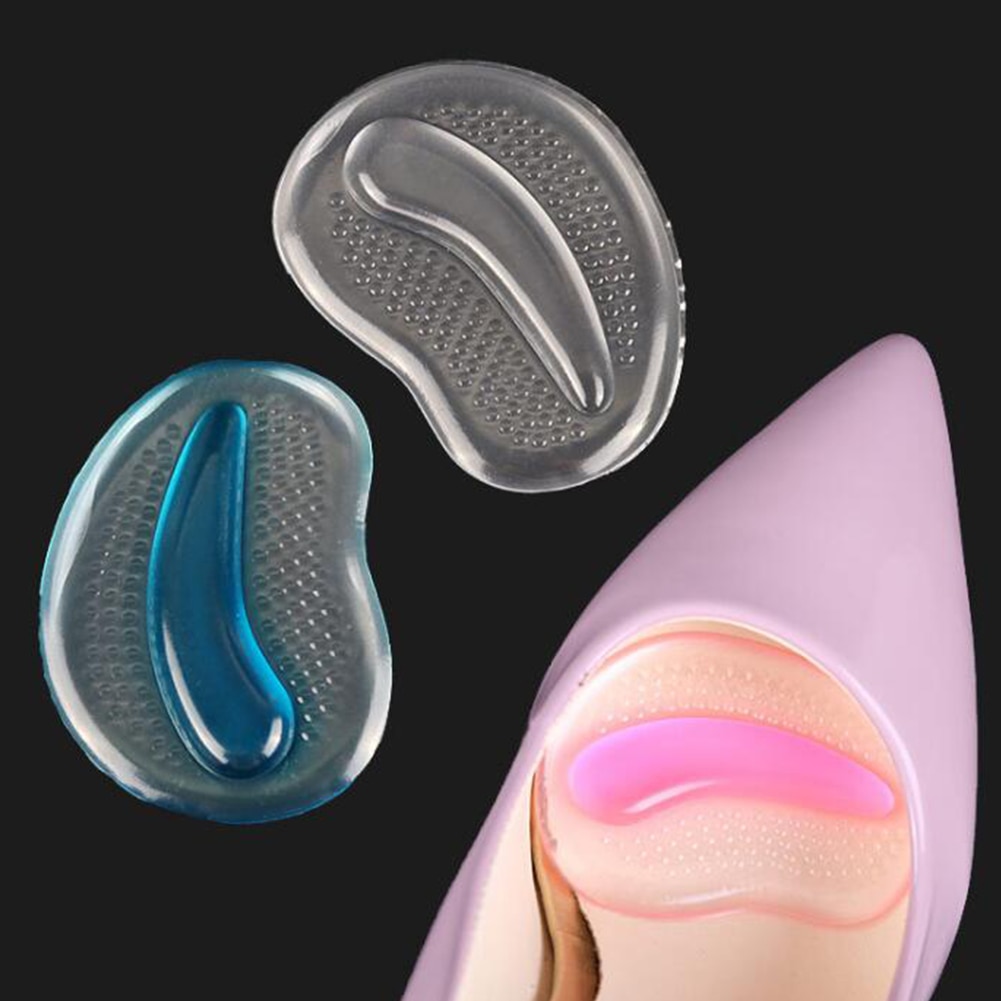 1 par gel indlæg silikone forfodspuder indlægssåler gel indlæg massager anti-skrid smertestillende sandaler hvid rød sko tilbehør