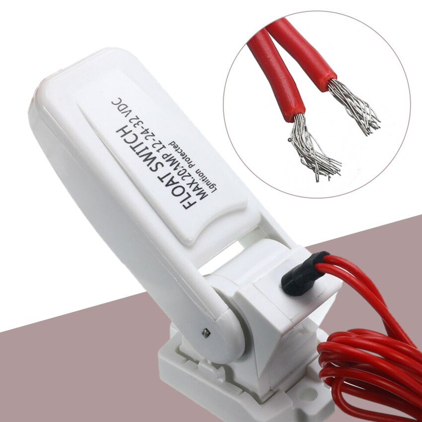 12-24-32V Automatic Control Switch Electric Marine Bilge Pump Float Switch Water Level Controller DC Flow Sensor Switch Cabin