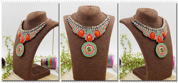 Vintage Bohemen Ketting Voor Vrouwen Grote Etnische Kraag Vrouwelijke Verklaring Boho Sieraden Maxi Tribal Hangers Handgemaakte Kralen