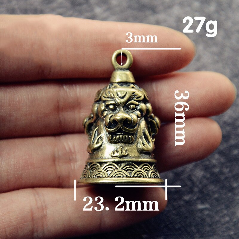 Clochette Vintage en laiton antirouille | Mini porte-clés Portable, porte-bonheur, bonne fortune, décoration de maison et de bureau, pendentif pour Animal de compagnie