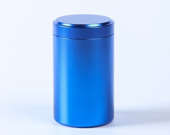 O metal de alumínio anodizado multifuncional selou a lata, pacote portátil do chá do curso da cor sólida pode produto prático do agregado familiar: C