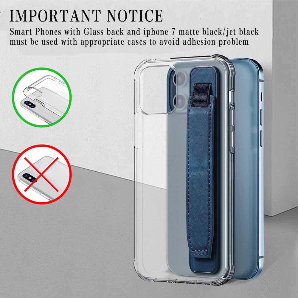 2-in-1 Phone Strap Grip Holder, Silicone Kickstand, Finger Holders for Most Smartphones