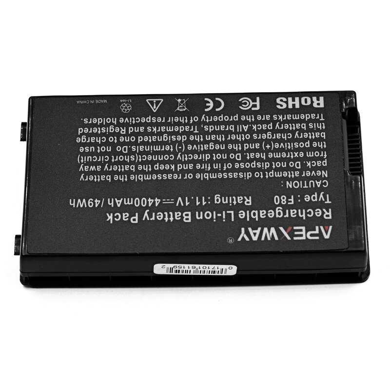 Apexway A32-F80 Batterie für Asus F80 F80Cr F80s F81 F81E F81Se F83 F83E F83S F83T F83V K41 K41E K41S X61 x61G X61GX X61Q X61S