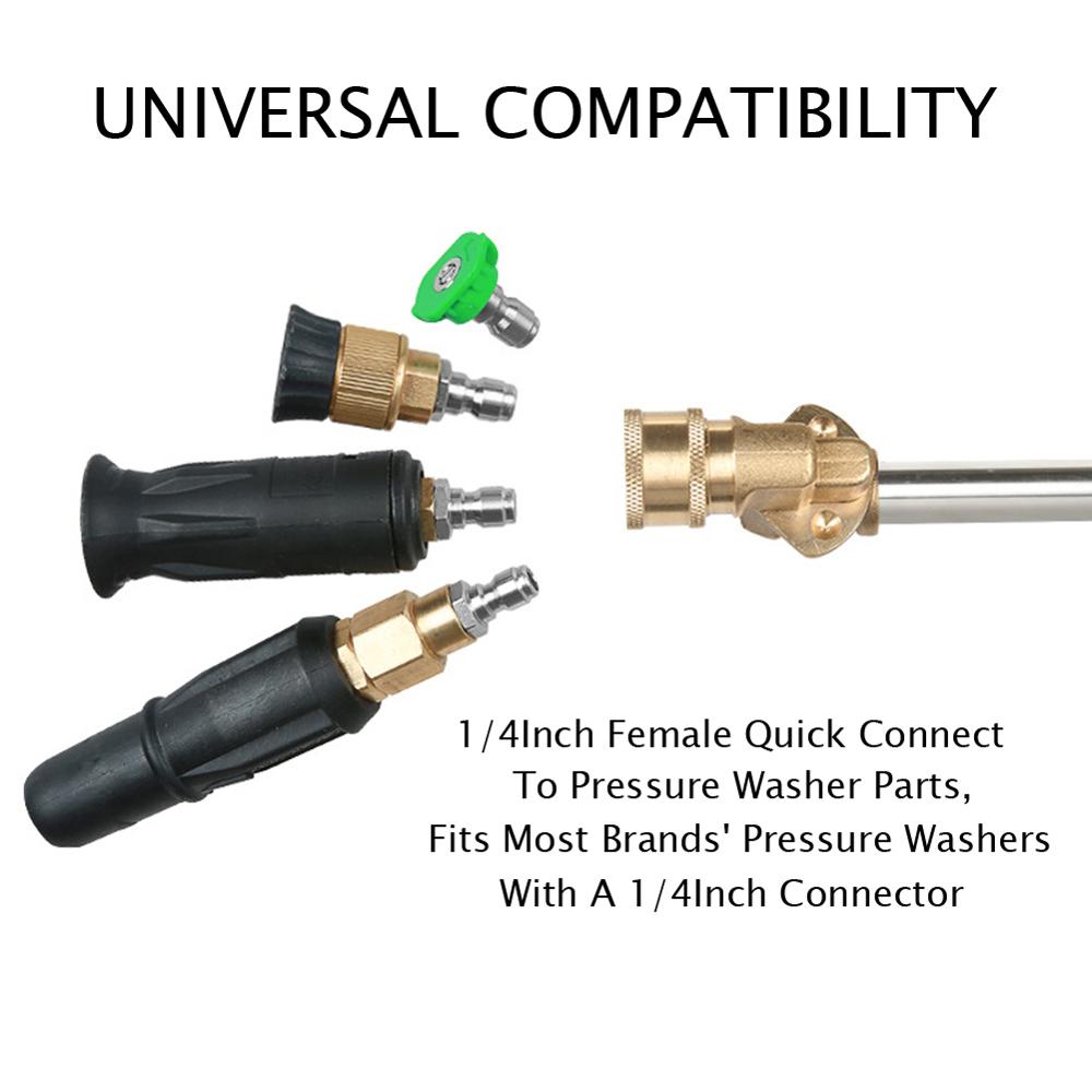 Hogedrukreiniger Wand Met Instelbare Hoek Nozzle, 16 In Ch Spuitlans 180 Graden Met 5 Hoeken Quick Connect Pivot Adapter