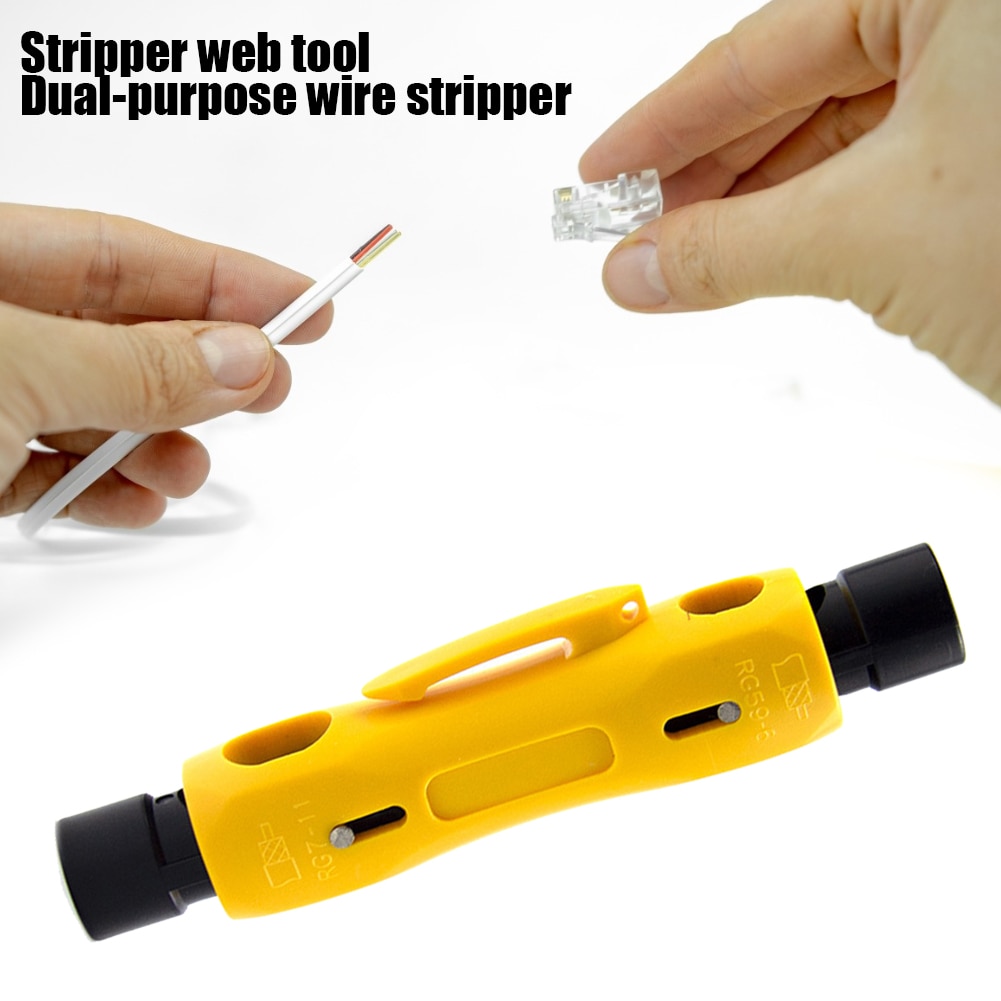 Multifunction Electric Wire Stripper Pen Wire Cable Pen Cutter Rotary RG85/59 Coaxial Cutter Stripping Machine Pliers Hand Tool