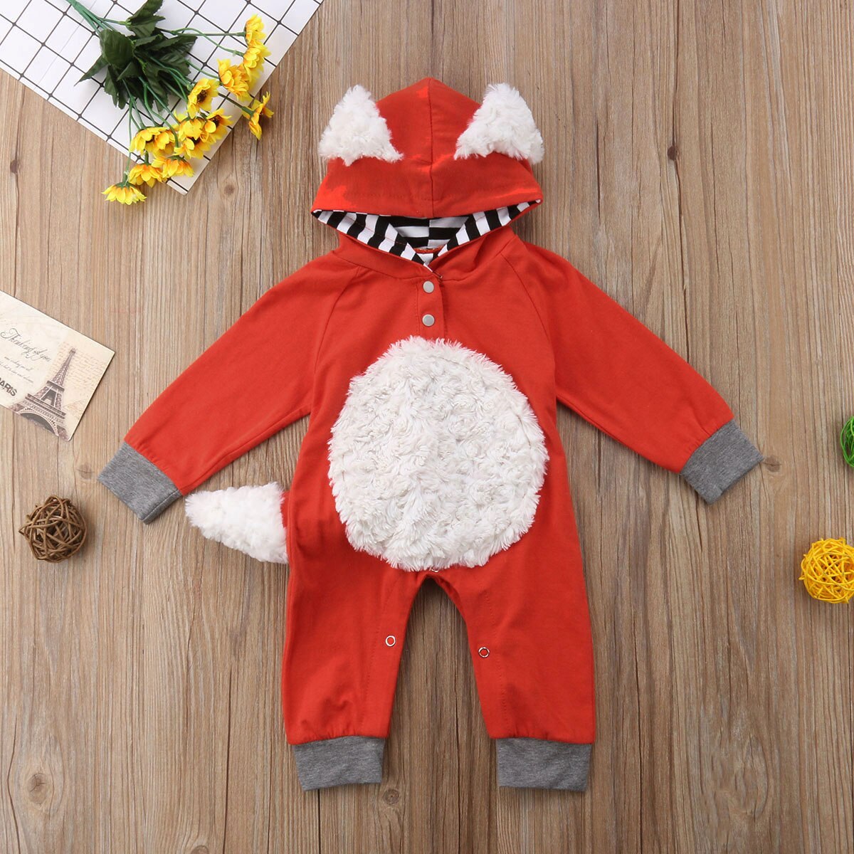 0-24M Peuter Baby Baby Kid Jongen Meisje 3D Dier Romper Leuke Party Jumpsuit Katoenen Kleding Herfst Winter grappige Outfit
