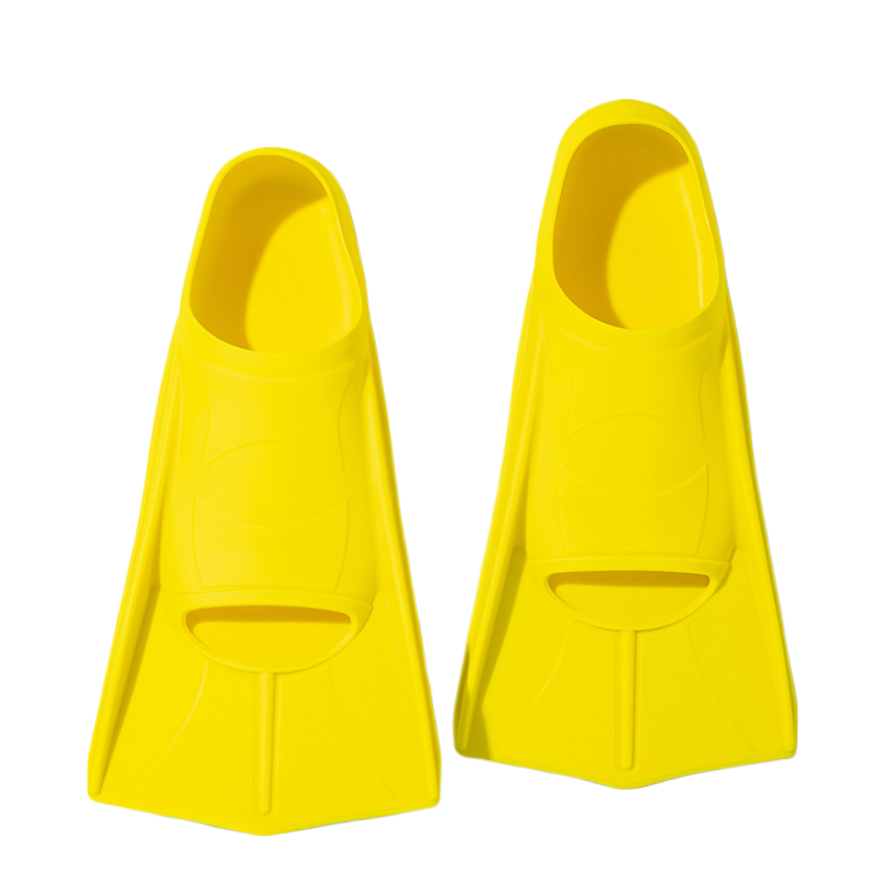 Premium Silicone Swim Fins - Diving Training Gear for Adults | Silicone Training Flippers for Divers/Swimmers: L / Yellow