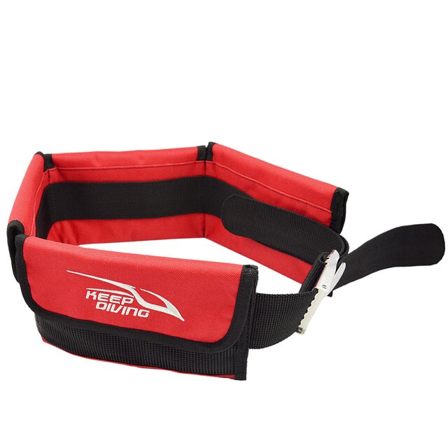 Duiken Duiker Gewicht Riem Met 4 Pocket Duurzaam Scuba Dive Gewicht System Gear Tas Duiken Pocket Gear Duiken Gewicht Riem pocket: Red