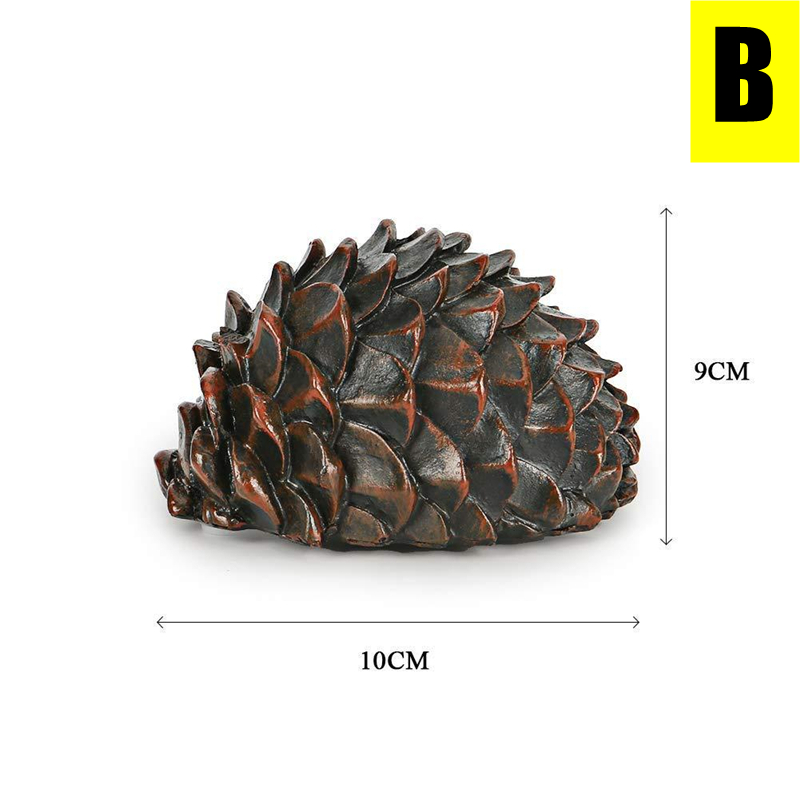 Outdoor Mini Locker Spare Garden Key Box Pine Cones Rock Hidden Hide In Stone Security Safe Storage Hiding Containers Safe Box: B