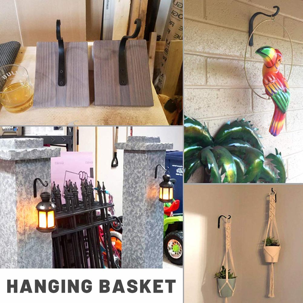 Ijzeren Haak Hang Lantaarn Plant Bloem Pot Smeedijzeren Haken Tuin Decoratie Muur Opknoping Haak Hanger Rack Wanddecoratie