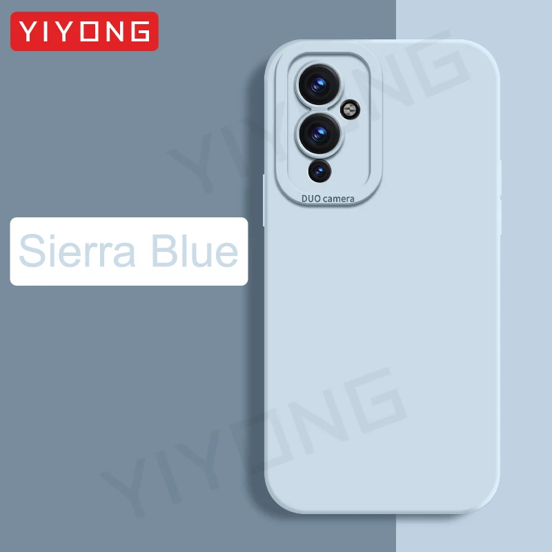 per OnePlus9 Custodia YIYONG coperchio morbida in silicone liquido setoso per OnePlus 9 pro 9R 9RT uno più 10 pro OnePlus10 pro Custodie per telefoni: Denim / Rosso scuro
