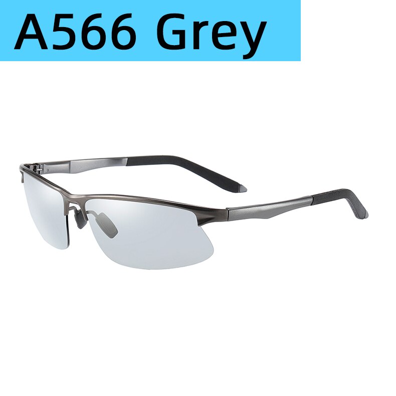 Photochrome Polarisierte Sonnenbrille Angeln Brillen Brille Reise Camping Wandern Fahr Fahrrad Radfahren im freien Sport Brille: A566 Grey