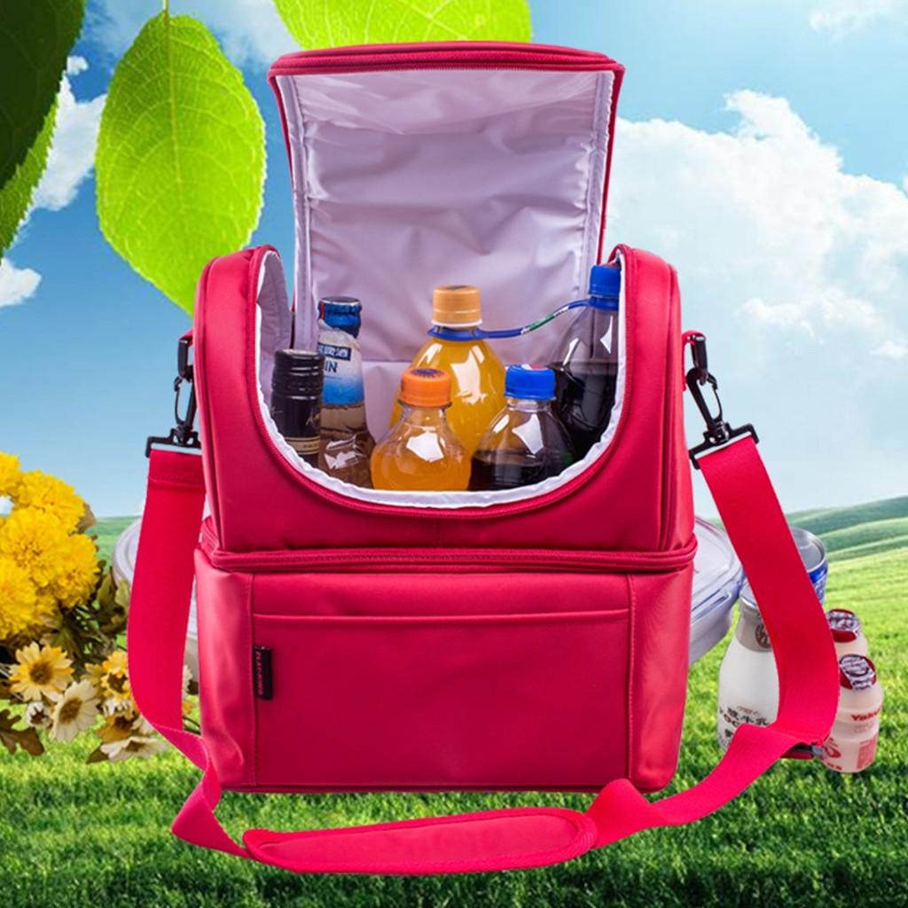 Insulated Lunch Box Cooler Bag Tote Carry Shoulder Strap Container