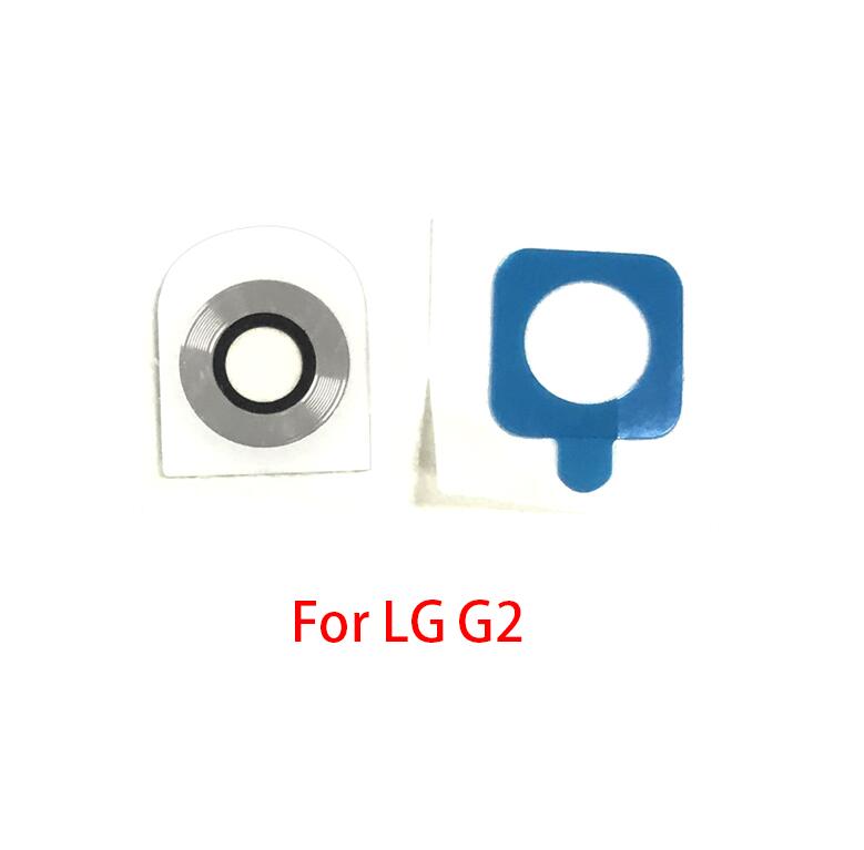 2pcs/lot Rear Back Camera Glass Lens For LG V20 V30 G2 G5 G6 G7 Q6 K8 Camera Glass With Glue Adhesive: G2 White