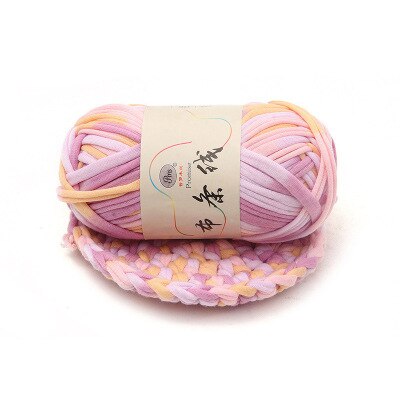 Fils de tissu fantaisie pour sac à crochet | Fil mélangé en coton doux fait à la main, coussin de couverture pour tricot à la main 2cm 30m: 4