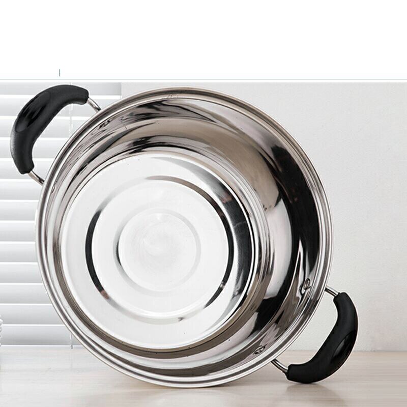 Gryder i rustfrit stål gryde 1.5l-4l dobbeltbund suppe gryde ikke-magnetisk madlavning multi-purpose køkkengrej non-stick pan almindelig brug