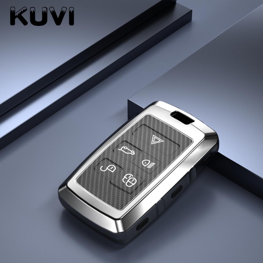 TPU Carbon Grain Key Case Fob Shell Cover Skin For Range Rover Velar For Land Rover Discovery 5 For Jaguar E-Pace