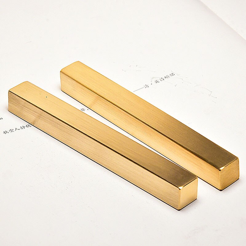 Draagbare Massief Messing Presse-papier Chinese Kalligrafieborstel Schilderen Paperweights Dikker Papier Drukken Decoratie Peso De Papel