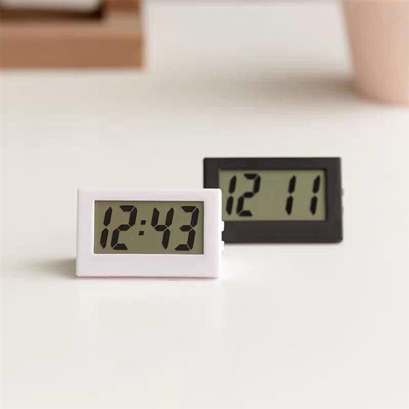 Mini reloj Digital pequeño para escritorio de coche, medidores, Mini pantalla LCD Digital, reloj electrónico de viaje para el hogar y la Oficina, relojes de escritorio