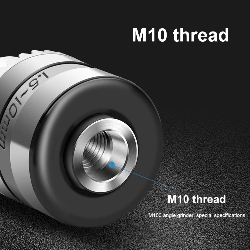 M10 Electric Angle Grinder, 10mm Chuck Electric Drill Conversion Adapter for 4 "Electric Angle Grinder with Key