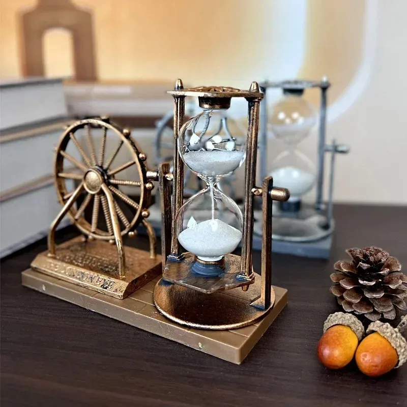 retro Riesenrad Fließender Sand Sanduhr Dekoration Schreibtisch Ornament Heimat Dekoration Handwerk Wohnaccessoires Studentengeschenke