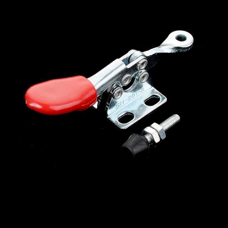 12 Pieces Hand Tool Adjustable Toggle Clamp 201A Antislip Red Horizontal Clamp 201-A Quick Release Heavy Duty Tool