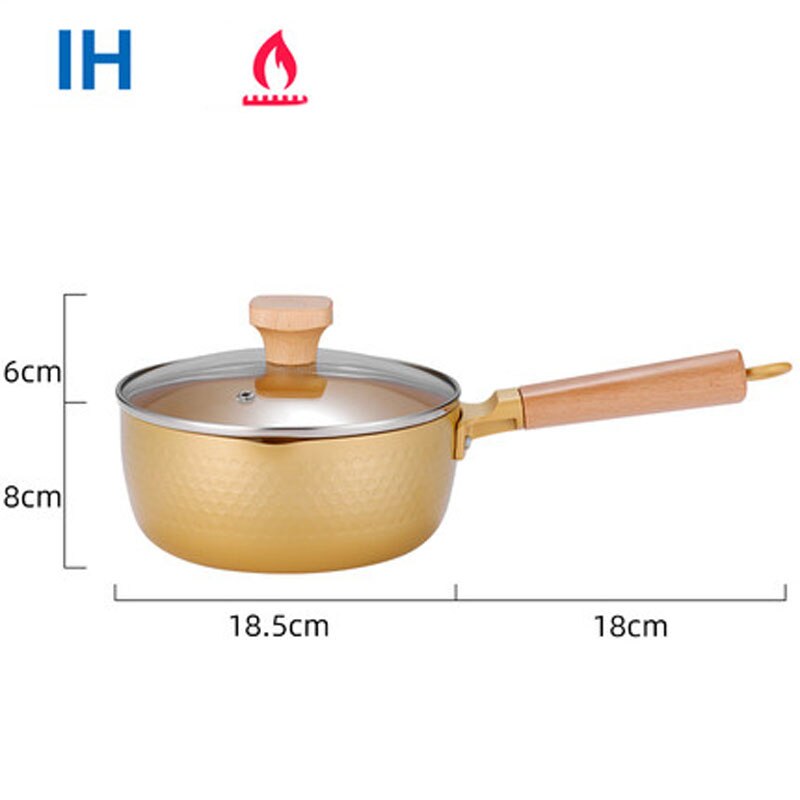 Japanese-style snow pan, Japanese non-stick pot, small pot, small cooking pot, household instant noodle soup pot, induction cook: 1