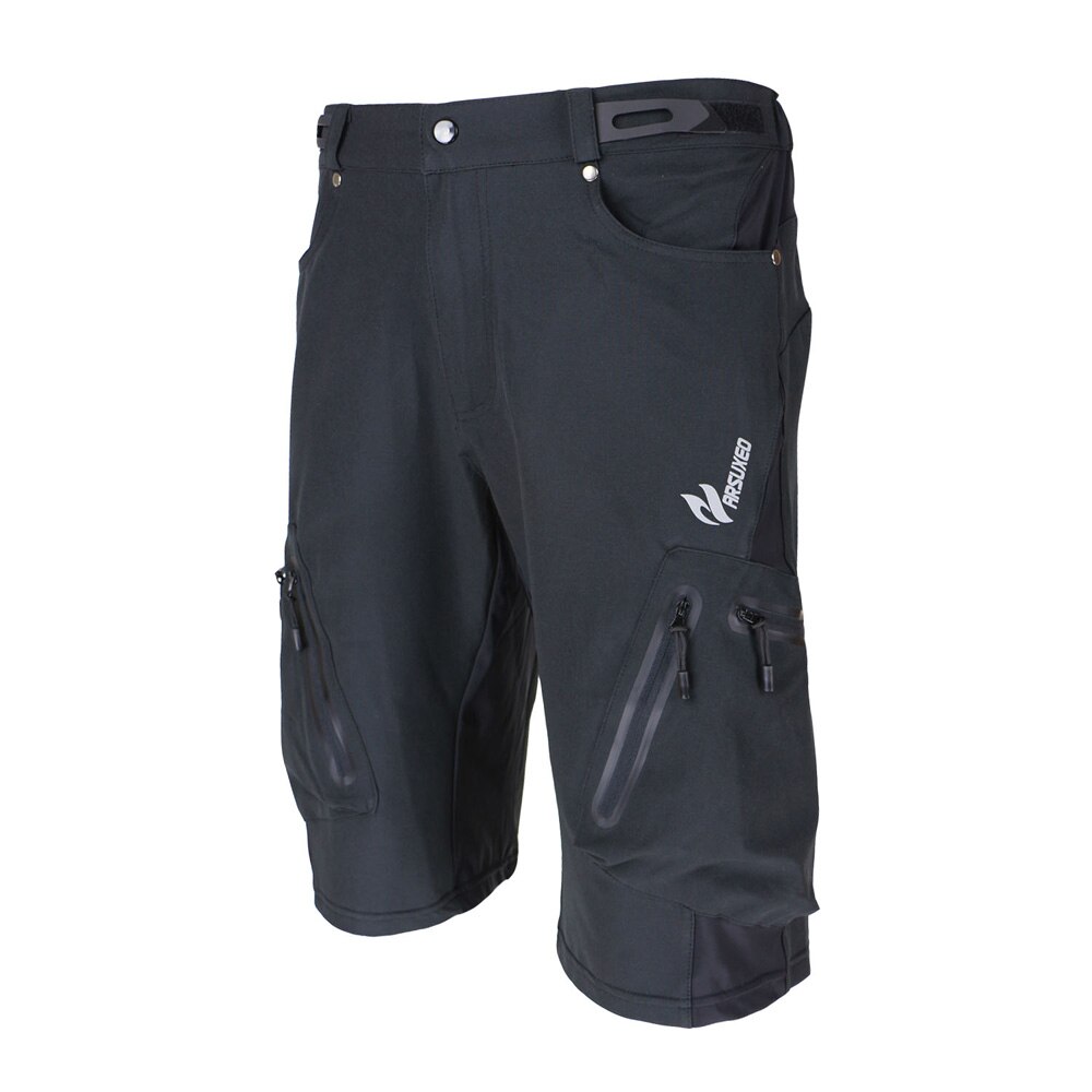 posete shorts sykkel sykkel mtb bukser utendørs bukser camping turbukser shorts pustende løs passform sportsklær sportsbukse: Svart / Xl