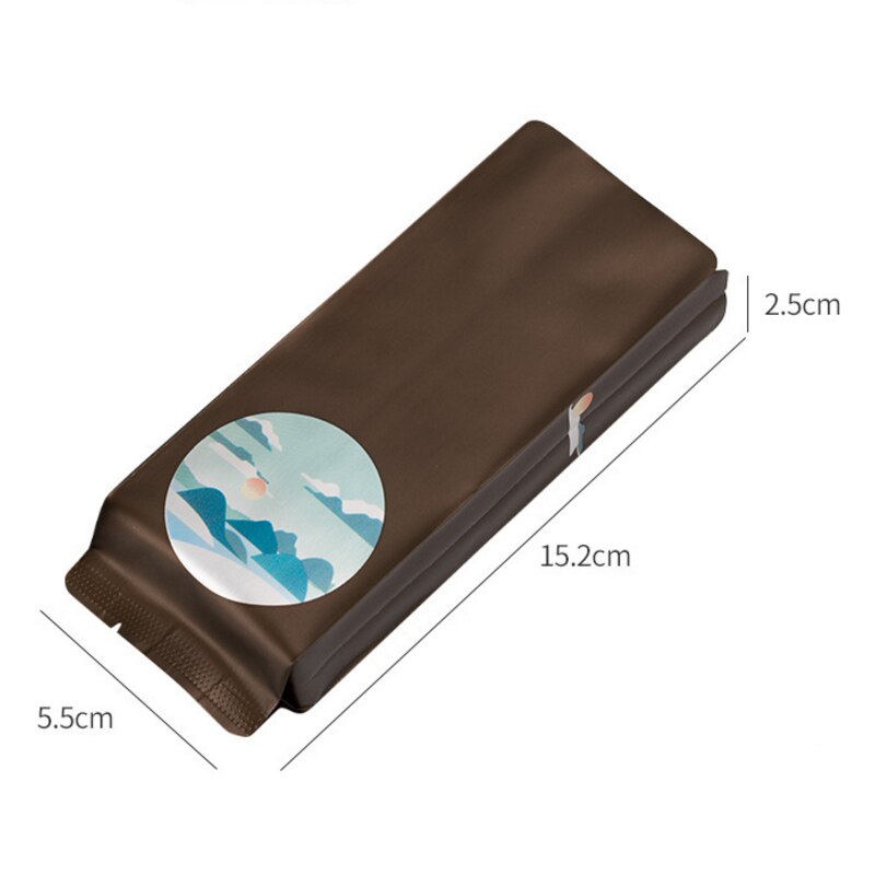 Sachets de thé en aluminium 100 pièces/lot sachets d&#39;emballage thermoscellés sous vide sachet d&#39;aluminium Mylar pour café alimentaire: dark brown B