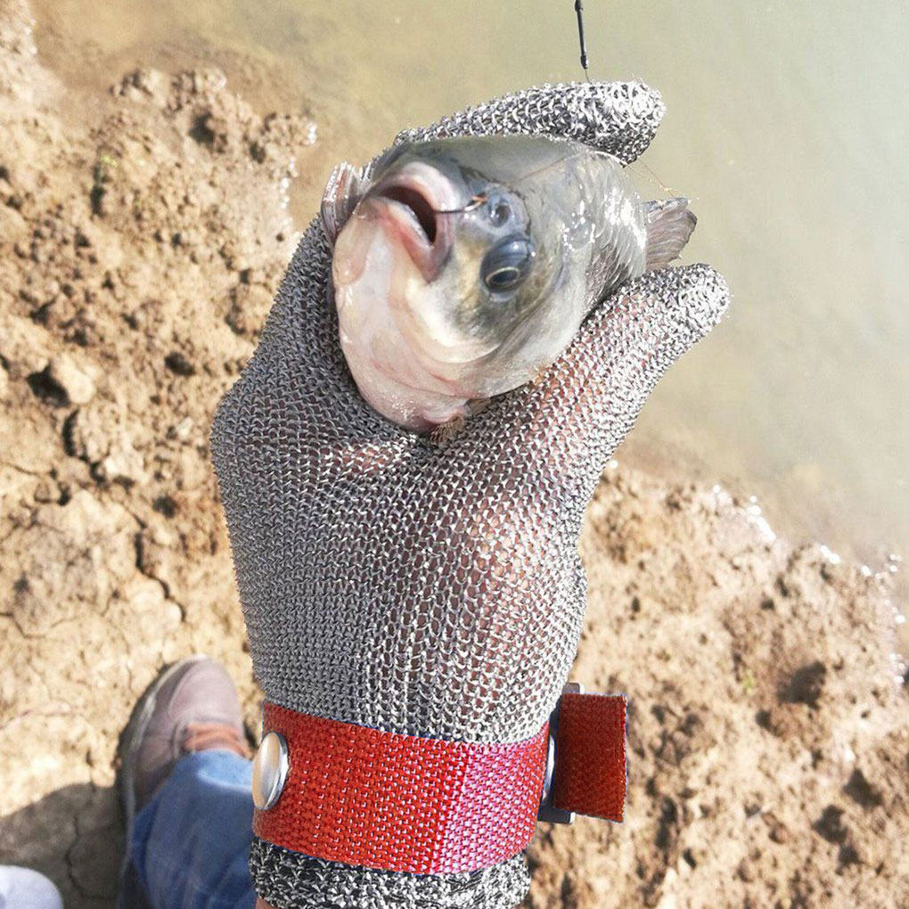 Anti-schneiden Handschuh Sicherheit Handschuh Edelstahl Draht Hand Schutz Einstellbare unisex Metzger Handschuh 5 Ebene für Fisch Fleisch schneiden
