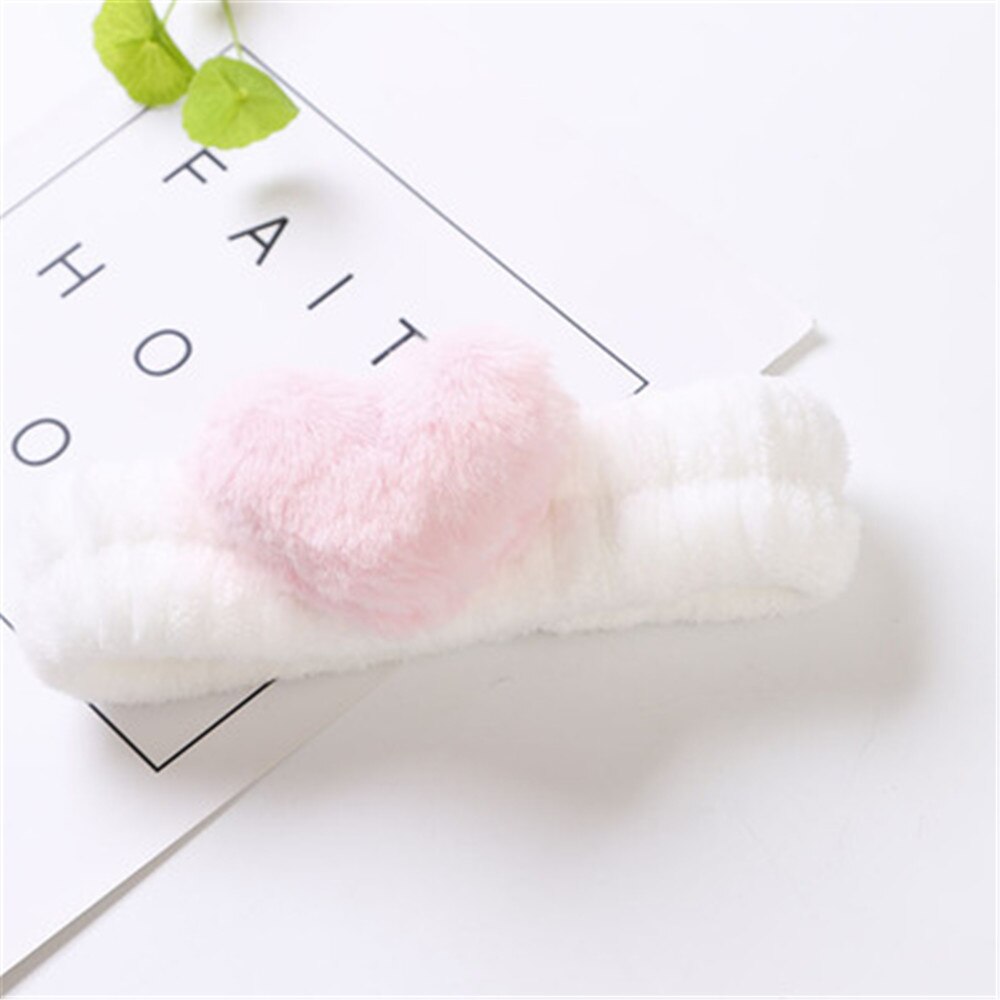 Doux corail velours bandeau cheveux filles mignon amour coeur bandeau coréen lavage visage maquillage bandeau femmes Simple cheveux accessoires: 7