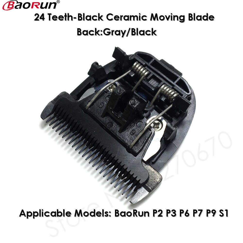 BaoRun-cuchillas de repuesto originales para cortadora de pelo de perro, cuchillas de corte de cerámica para P2, P3, P6, P7, P9, S1, 24, 33 dientes opcionales