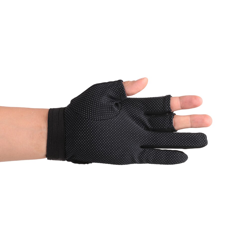 Guantes de pesca transpirables antideslizantes, de secado rápido, para deportes al aire libre, ciclismo, Camping y correr, 1 par de 3 guantes sin dedos