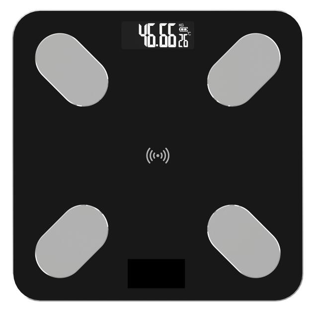 Bluetooth Body Fat Scale - Smart BMI Scale Digital Bathroom Wireless Weight Scale, Body Composition Analyzer with Smartphone App: Black