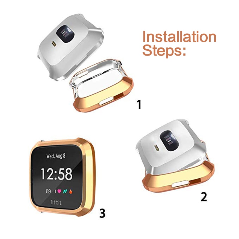 Für Fitbit Versa Lite Schutzhülle Uhr Screen Protector TPU Silikon Schutz Klar Fall Abdeckung Shell Anti Scratch Abdeckung