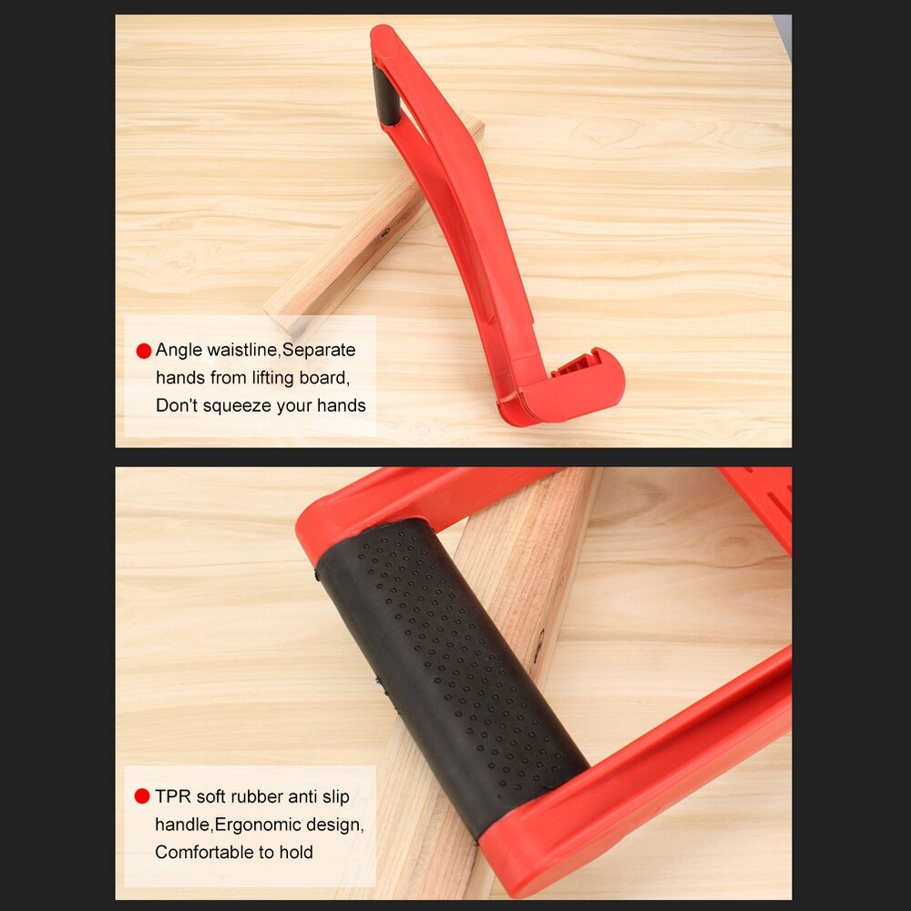 Giant Panel Lifter 80kg Load Panel Carrier Portable Handling Panel Carrier Plier 37cm ABS Timber Lifter Hand Tool Supplies