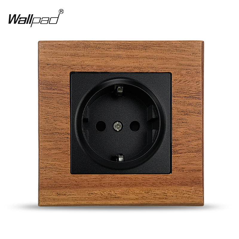 16A French Wall Socket with 2 USB TypeC EU Neutral Wood Outlet Poland Belgium Electrical Power Sockets and Switch 220V