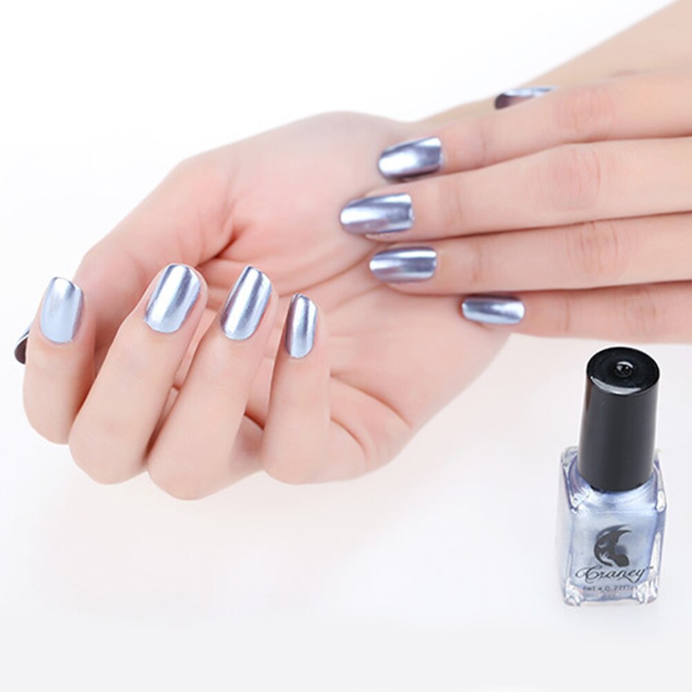 Spiegel Nagellak Trend 6 Ml Spiegel Effect Chrome Metallic Silver Gold Nail Art Vernis Polish Zwart Rood Paars zilver