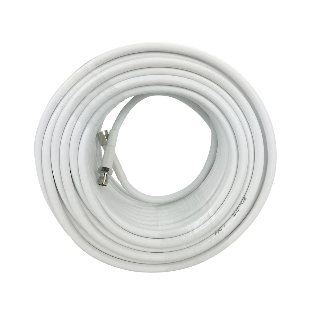 20 Meters SMA Male To SMA Female 3D Coaxial Cable for Mobile Phone Signal Booster 75ohm White Cable