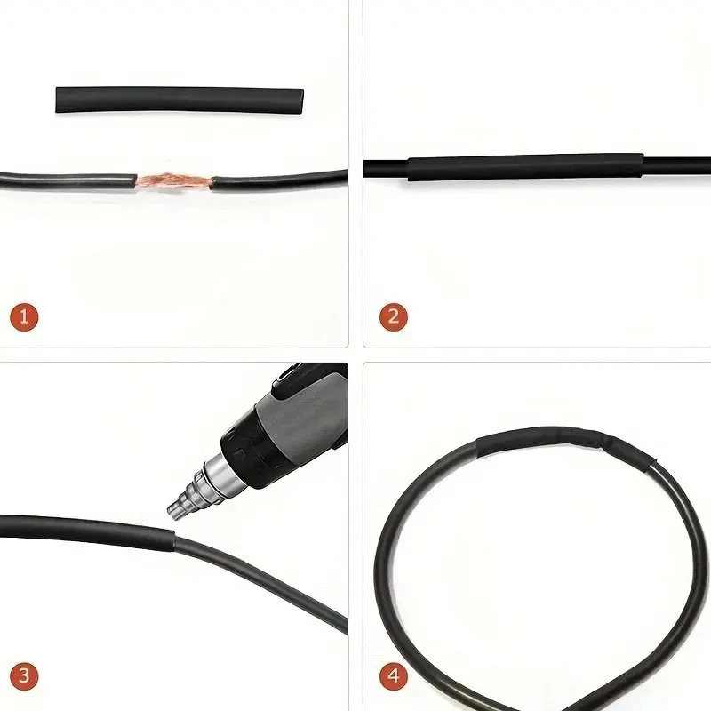Kit surtido de manguitos de Tubo termorretráctil para conexión eléctrica, envoltura de Cable eléctrico, resistente al agua, 127 piezas, 2:1