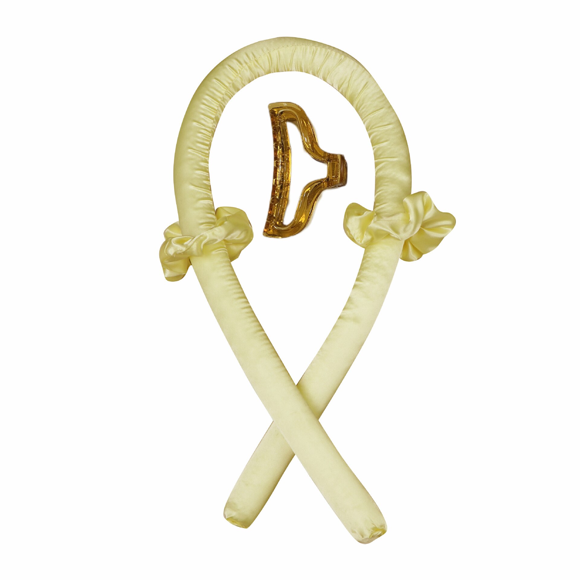 Sleeping Hair Rollers Flexible Curling Rods Magic Wave Hair Curler No Heat Spiral Pear Flower Curling Iron Modeling Accessories: yellow A