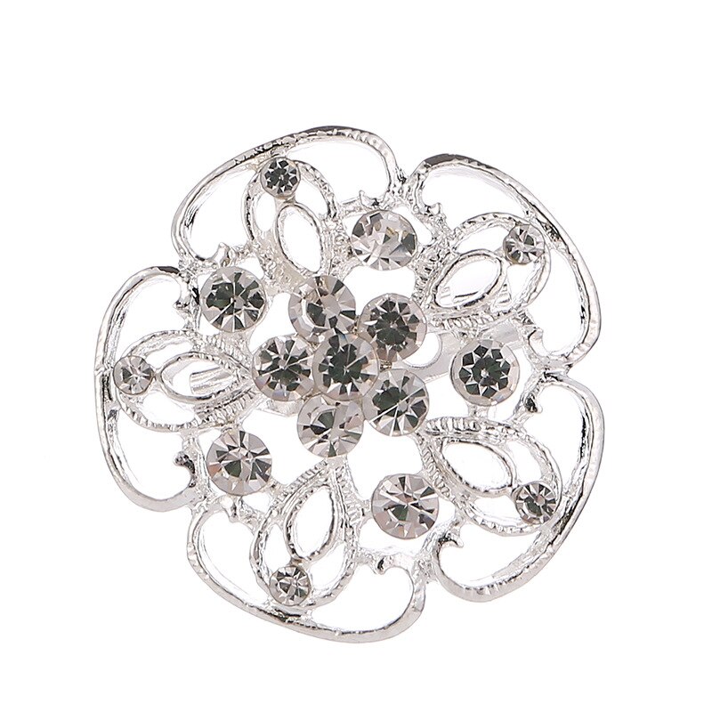 Lnrrabc Mode Vrouwen Zilverachtige Kleur Bloem Vormen Kristallen Imitatie Parel Broche Pin Sieraden Pins Broches De Strass Luxo: 20