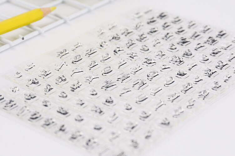 Timbro classico in silicone PVC lettere inglesi trasparenti alfabeto forniture per ufficio timbro di gomma trasparente cancelleria Scrapbooking