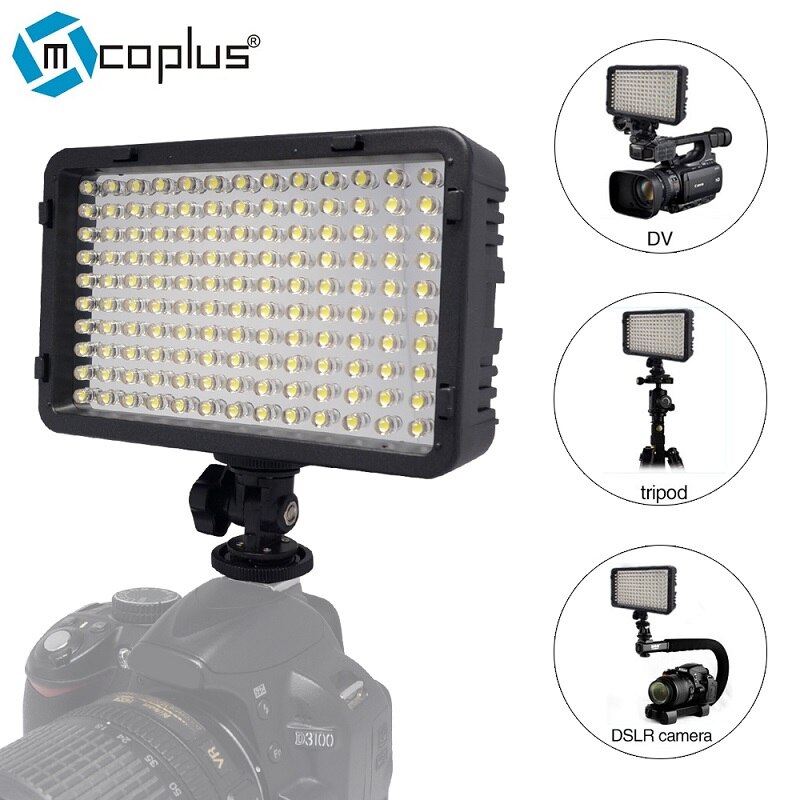 Mcoplus 130 LED Video Light / Photography Lighting for DV Camcorder & Canon Nikon Pentax Sony Olympus DSLR Camera VS CN-126