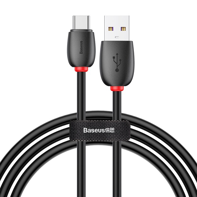 Baseus 5A Tipo C Cabo de Carregamento Rápido-Tipo c Cabo USB Para Huawei Companheiro 20 P30 P20 Pro Lite Carregador Xiaomi mi 9 Samsung S10 USB-C: Black