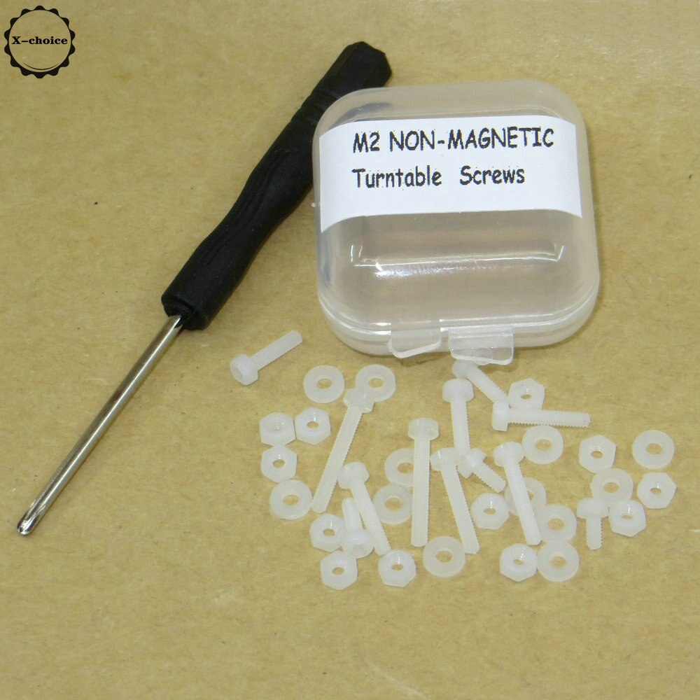 Thorens NICHT-Magnetische Nylon ULM Plattenspieler Headshell Montage Schraube einstellen M2 4mm-15mm