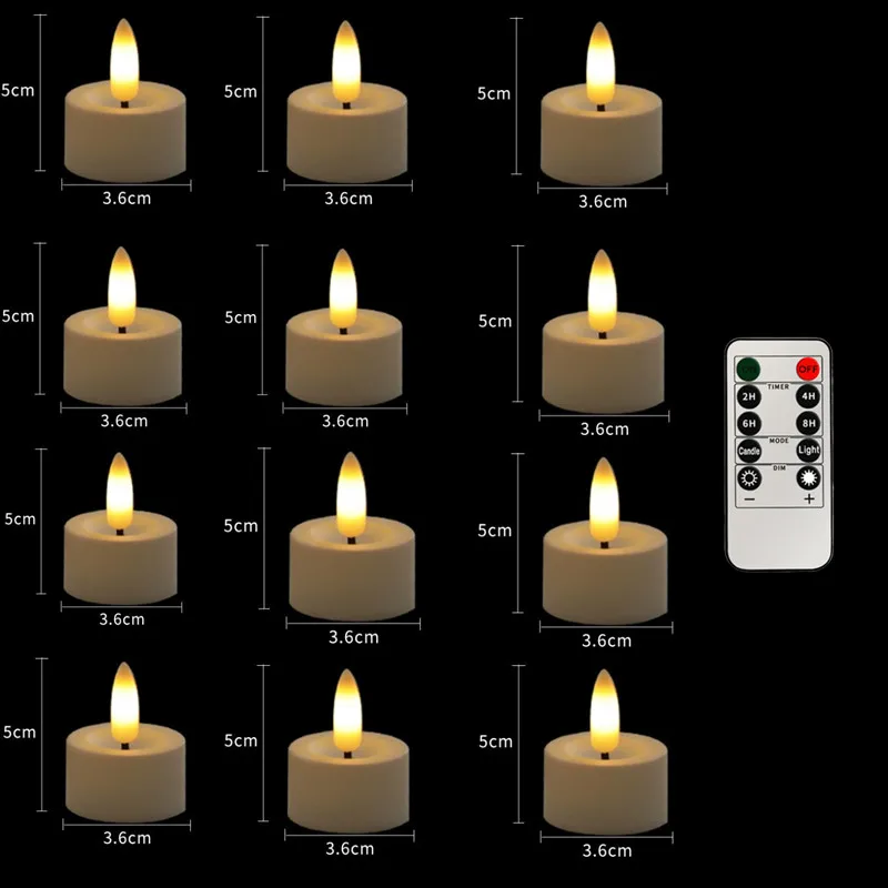 Led Flameless Flickering Battery Operated Tea Lights Candles with Remote Votive Candles Valentine's Day Wedding Christmas Decor: Cold White
